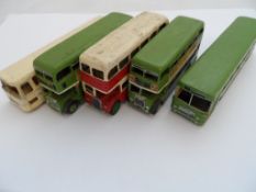 Twenty Six vintage balsa wood buses and coaches circa 1920`s, hand finished.