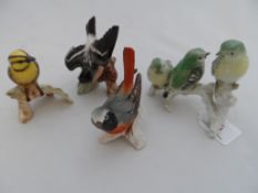 Miscellaneous collection of Goebel birds including CV62, CV63 yellow hammer, 338016-10 together with