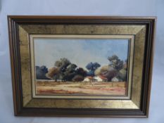 John Smith - Four original oils on board depicting South African scenes, approx.19 x 12 cms.