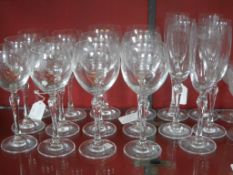 Collection of Crystal Glass incl. six red wine glasses, six white wine glasses, five champagne