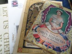 A box of misc. stamps and ephemera incl. a large collection of PHQ cards.