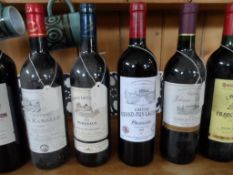 Six Bottles of Bordeaux including Chateau Franc-Baudron 2003, Lussac-St-Emilion 2003, Chateau