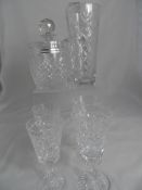 Collection of misc. cut glass incl. two boxed large Cheltenham goblets, two medium Cheltenham