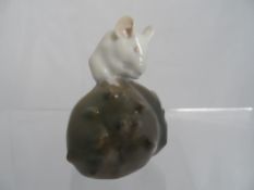 Royal Copenhagen Figure of a mouse seated on a truffle #511.