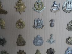 Collection of Twenty English Army Cap Badges including Kings Liverpool, Scots, Greys, Worcester,