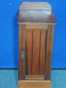 Edwardian Pot Cupboard the mahogany cupboard measures 33 x 32 x 79 cms.