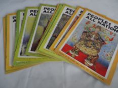 Collection of magazines incl. Peoples of all nations circa 1930`s, 1-74