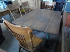 Vintage Quebec Farmhouse Table, the table features a single drawer, approx. 160 x 108 x 70 cms