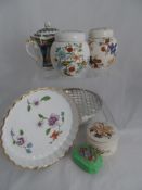 Collection of misc. porcelain incl. two Sadler Ware ginger jars, Sadler teapot, two lidded trinket