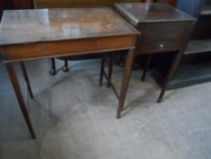 A Georgian mahogany occasional table, approx. 68 x 45 x 73 cms together with a vintage mahogany lift