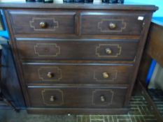 Victorian Chest Of Drawers the mahogany drawers feature two short and three long graduated