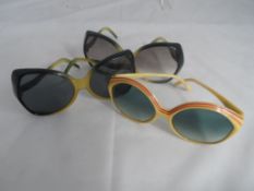 Vintage Sunglasses three designed by Christian Dior.