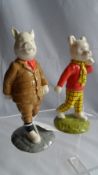 TWO LIMITED EDITION BESWICK FIGURES RUPERT BEAR AND PODGY PIG TO CELEBRATE RUPERT`S FIRST APPEARANCE