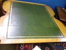 A VICTORIAN MAHOGANY AND WALNUT SWING TOP GAMES TABLE, THE TABLE HAVING ORNATE CARVED COLUMN