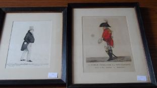 TWO COLOURED PRINTS OF PORTLY GENTLEMEN DRAWN AND PUBLISHED BY RICH DIGHTON, THE FIRST ENTITLED `A