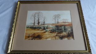 L HOWE-BENNETT (20th CENTURY BRITISH), WATERCOLOUR ON PAPER, FOOTPATH AND STILE, SIGNED BOTTOM LEFT,