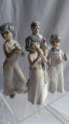 FOUR `CASCADES` PORCELAIN FIGURES OF CHILDREN. (4)