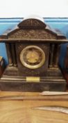 A VICTORIAN SLATE MARBLE CLOCK