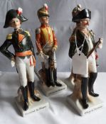 A COLLECTION OF MISCELLANEOUS PORCELAIN FIGURES IN THE FORM OF MILITARY OFFICERS, `OFFICER SCOTS