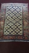 No 308 - HAMADAN WOOLLEN TRIBAL RUG 125 X 98 cms.