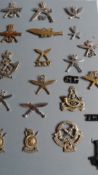A COLLECTION OF TWENTY GURKHA REGIMENTAL HEAD-DRESS BADGES ALL IN GOOD CONDITION. VINTAGE AND MODERN