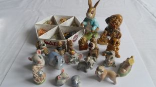A COLLECTION OF MISC. WADE PORCELAIN INCL. DISNEY AND OTHER CHARACTERS, BOXED WHIMSIES (6), BOXED