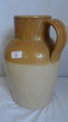 A LARGE ANTIQUE EARTHENWARE JUG STAMPED PRICE OF BRISTOL, APPROX 38 cms H