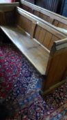 A Small Pine Church Pew, approx. 166 cms. / 5.5 ft long.