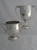 Solid silver Inter- Regimental Sporting trophy. The twin handled trophy inscribed ‘Sergeants Mess