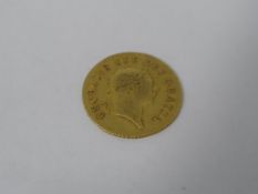 A George III Half Guinea, dated 1879, fair condition