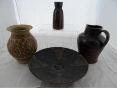 Miscellaneous Pottery Including an interesting earthen ware fruit dish, antique water pitcher (24