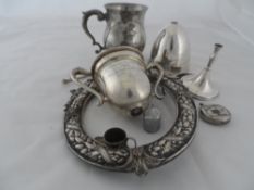 Quantity of Presentation and Sporting Silver and silver plate. The items include a Commemorative