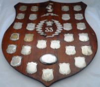 Regimental Sporting Trophy. The sporting trophy in the form of a large Heraldic Shield to the 33rd