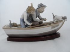 A Lladro Retired Figure " Fishing with Gramps " 5.215