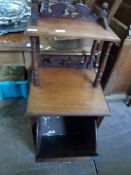 An Edwardian Mahogany Coal Scuttle Cabinet having a shelf above