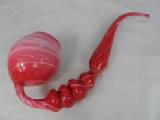 A Large Murano Style Glass Pipe