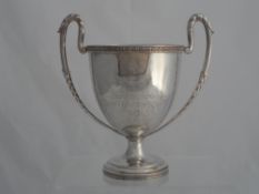 Solid silver Regimental Sporting Trophy. London hallmarked, dated 1924, makers mark Goldsmiths and