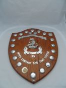 Regimental Sporting Shooting Trophy. The trophy in the form of a large shield, large hallmarked