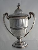 Solid silver Regimental Sporting Trophy. The twin handled trophy inscribed ‘2nd Battalion Duke of