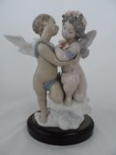 A Lladro Figure " Heaven and Earth " A limited edition piece 01824, personalised message " Love