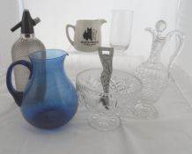 Miscellaneous collection of glass including an antique cut glass classical shaped claret jug,