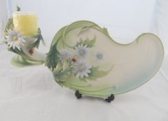 A Franz Collection Pillar candle and Platter both in the Ladybird design. Model numbers include