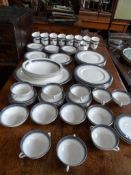 A Part Royal Doulton Sherbrook Dinner Service. The service comprising sixteen cups and saucers,
