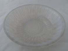 Art Deco Bowl A French glass, Lalique style, moulded opalescent bowl of chrysanthemum pattern