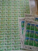Thousands of mint stamps including 1950`s and 60`s Commonwealth stamps in unbroken sheets.