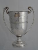 Solid silver Regimental Shooting Challenge Cup. The twin handled cup inscribed ‘Scissors Cigarette