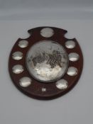 Regimental Shield Soccer Trophy. The trophy in the form of an oval shield to the Duke of