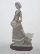 A Lladro Figure " Goose Girl ". A collector`s piece, No. 4.815.