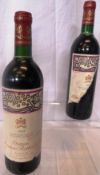 TWO BOTTLES OF CHATEAU MOUTON ROTHSCHILD PAUILLAC 1988 - LABELS IMPERFECT.