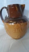 A DOULTON & CO LAMBETH WARE `HARVEST JUG` IMPRESSED MARKS TO BASE.